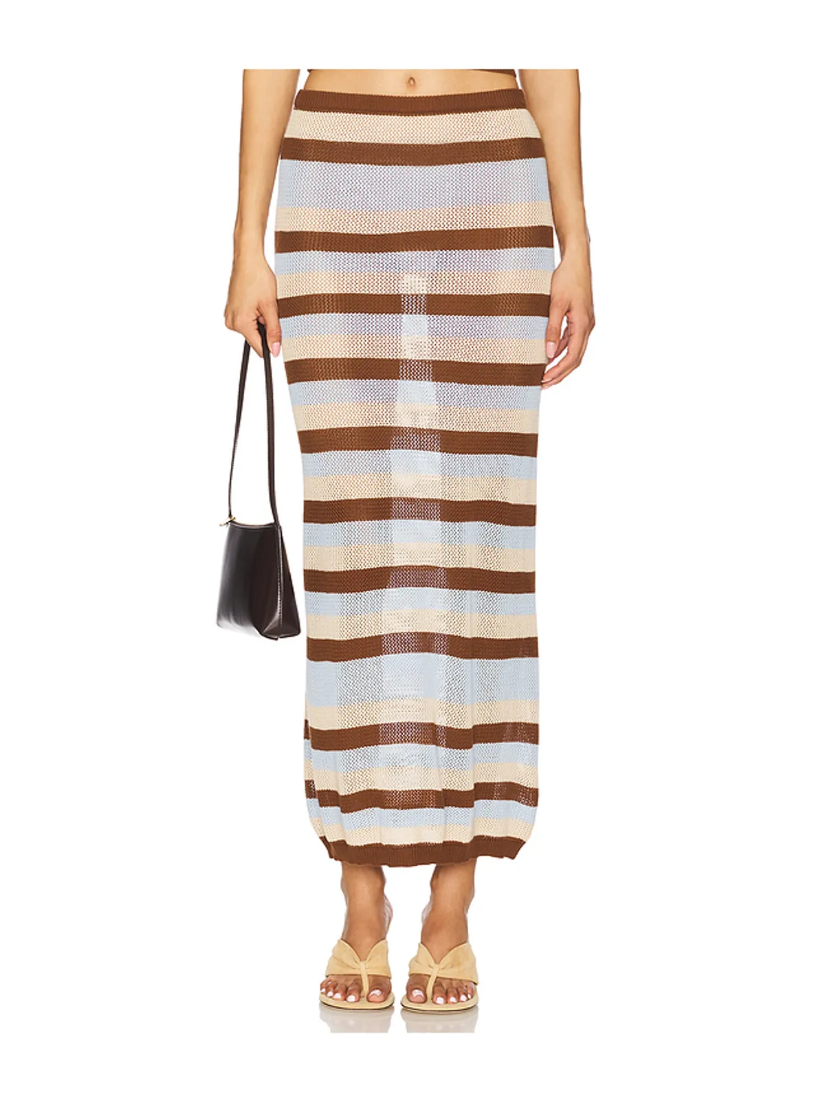 SEVEN WONDERS HAZEL ミディ丈スカート - Brown,Beige,Baby Blue. - 画像1