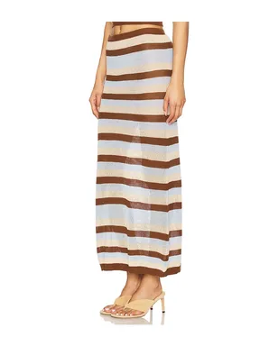 SEVEN WONDERS HAZEL ミディ丈スカート - Brown,Beige,Baby Blue. - サムネイル3