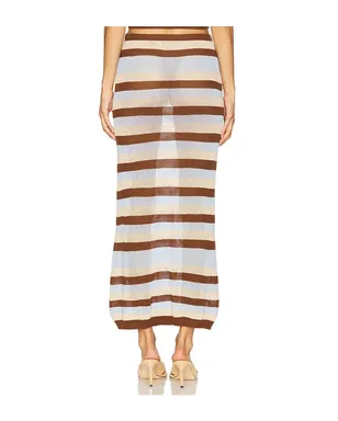 SEVEN WONDERS HAZEL ミディ丈スカート - Brown,Beige,Baby Blue. - サムネイル4