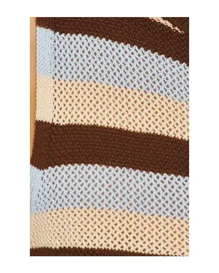 SEVEN WONDERS HAZEL ワンショルダートップ - Brown,Beige,Baby Blue. - サムネイル5