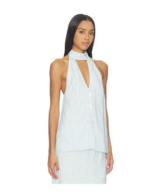 SEVEN WONDERS DANIA トップ - Blue,White. - サムネイル2
