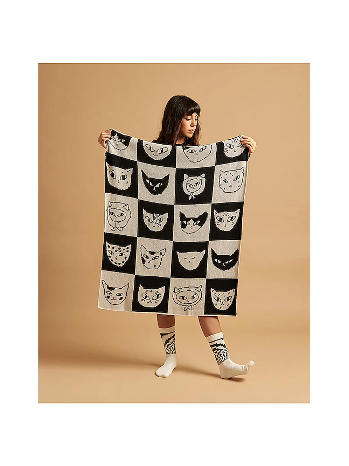 Slowdown Studio CAT BINGO MINI BLANKET ミニブランケット - 画像2