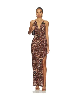 SNDYS JOHANNA LEOPARD MAXI ドレス - サムネイル1
