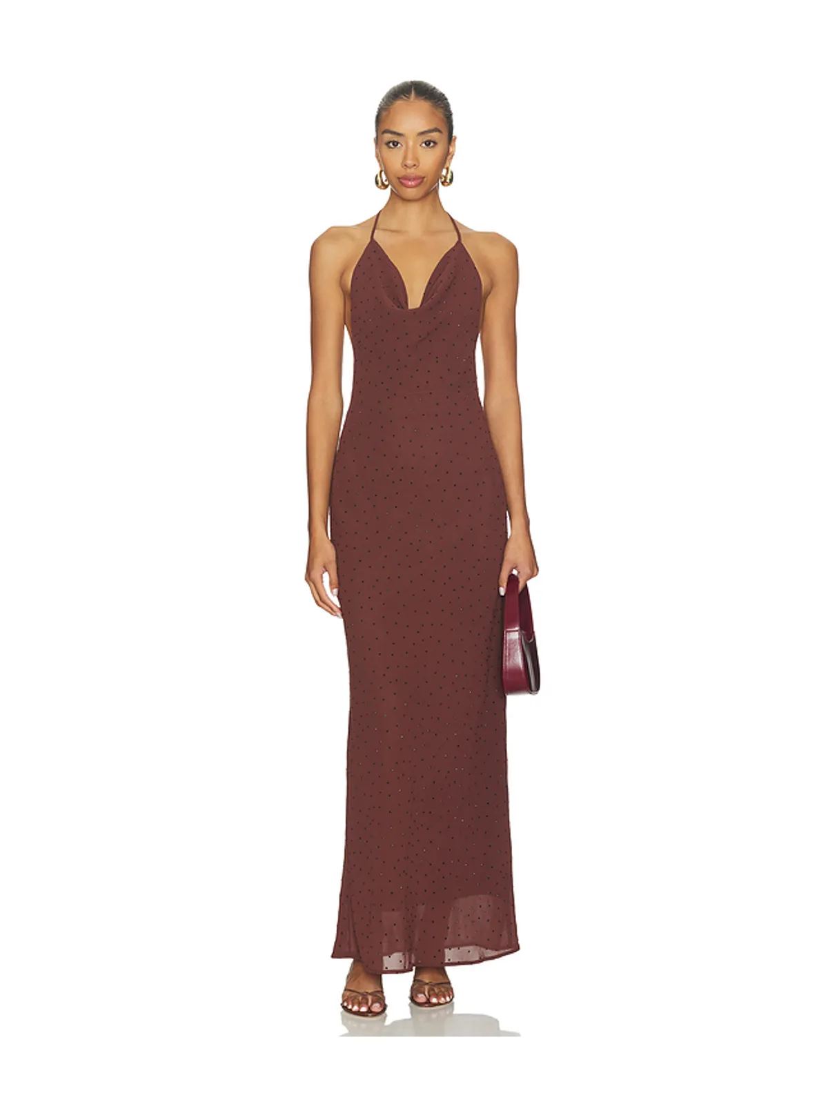 SNDYS NADENE DIAMANTE HALTER MAXI ドレス - 画像1