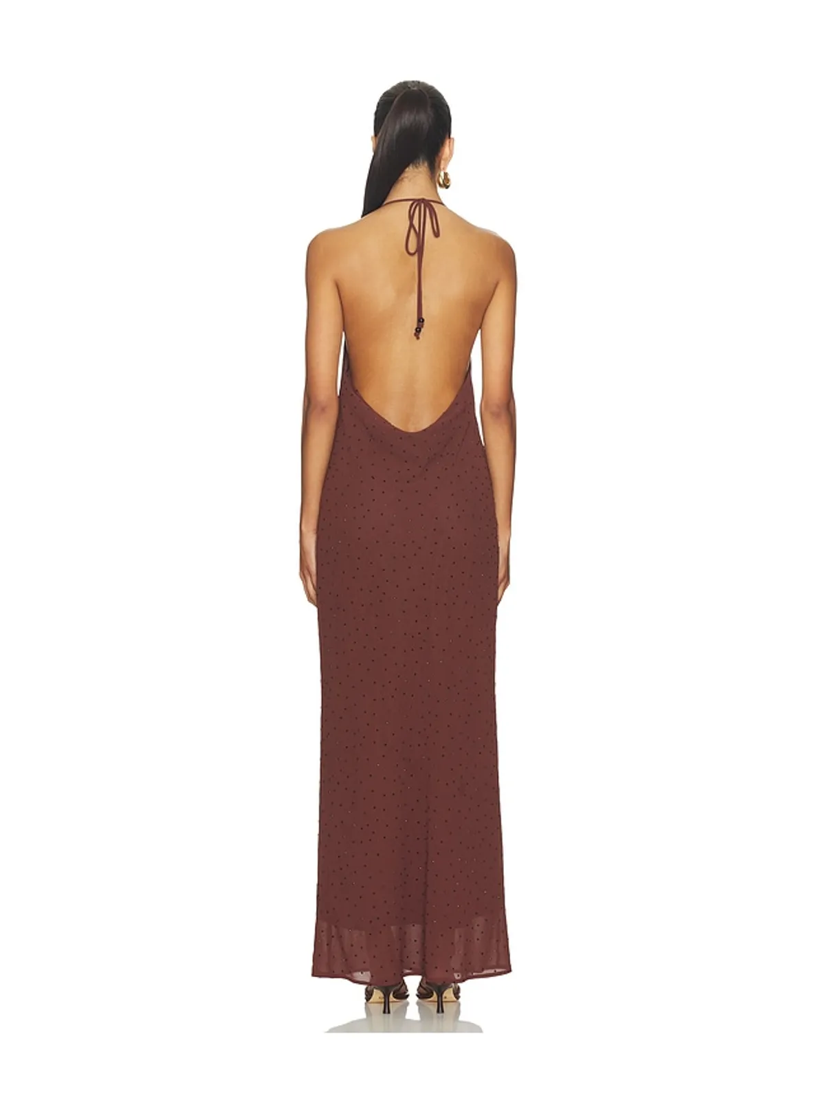 SNDYS NADENE DIAMANTE HALTER MAXI ドレス - 画像3