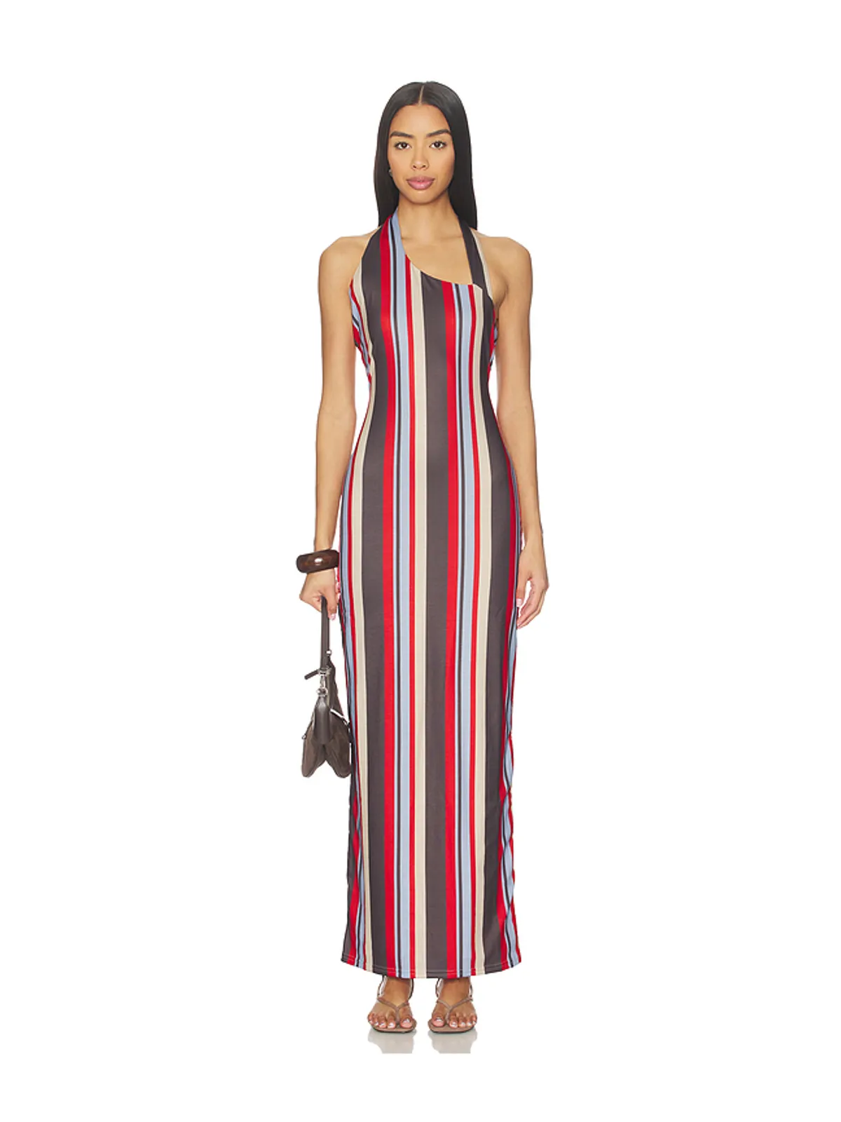 SNDYS SHERRI ASYMMETRICAL MAXI ドレス - Chocolate,Red. - 画像1