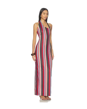 SNDYS SHERRI ASYMMETRICAL MAXI ドレス - Chocolate,Red. - サムネイル2