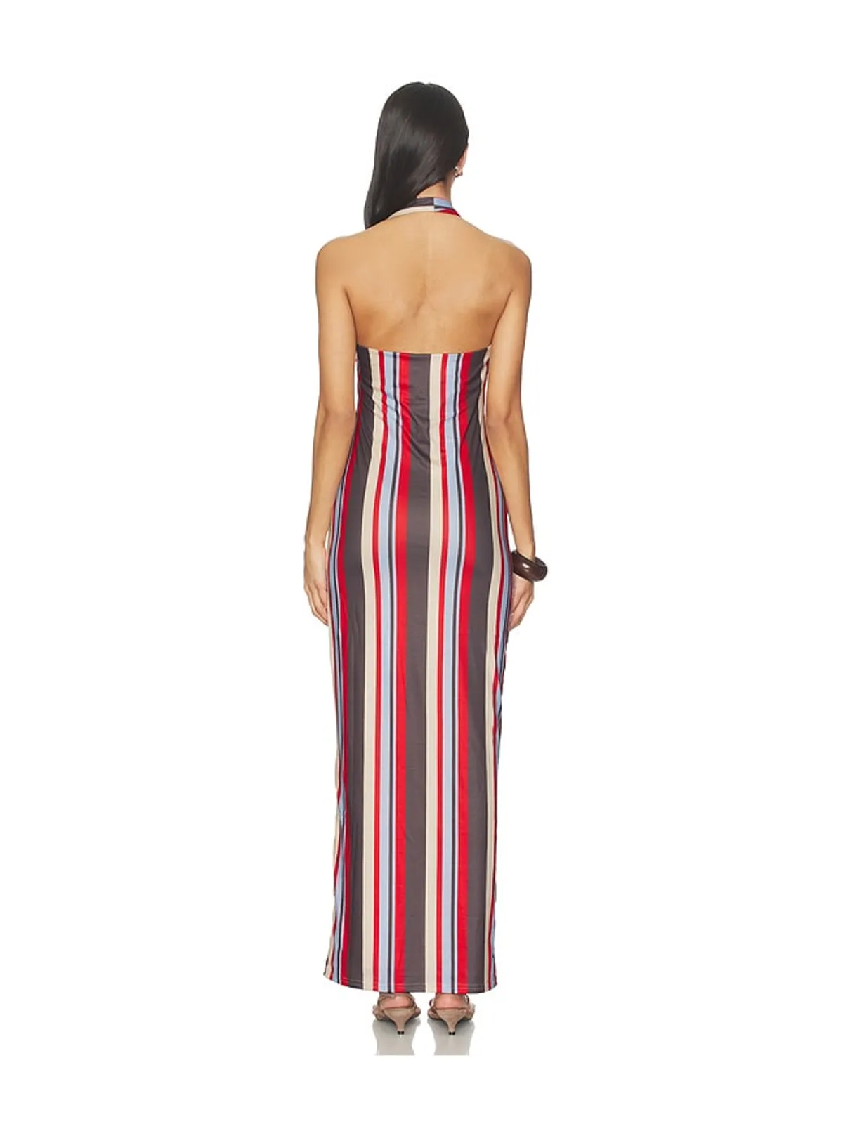 SNDYS SHERRI ASYMMETRICAL MAXI ドレス - Chocolate,Red. - 画像4
