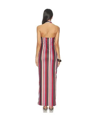 SNDYS SHERRI ASYMMETRICAL MAXI ドレス - Chocolate,Red. - サムネイル4