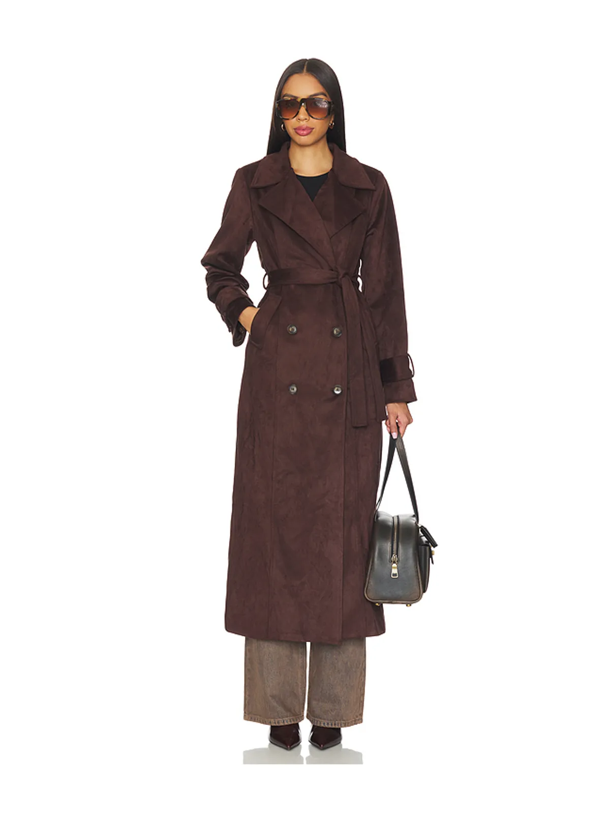 SNDYS SUTTON FAUX SUEDE トレンチコート - 画像1