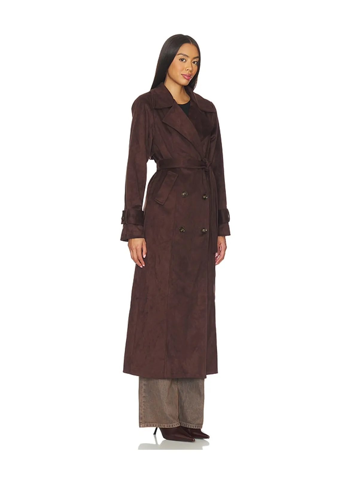 SNDYS SUTTON FAUX SUEDE トレンチコート - 画像3