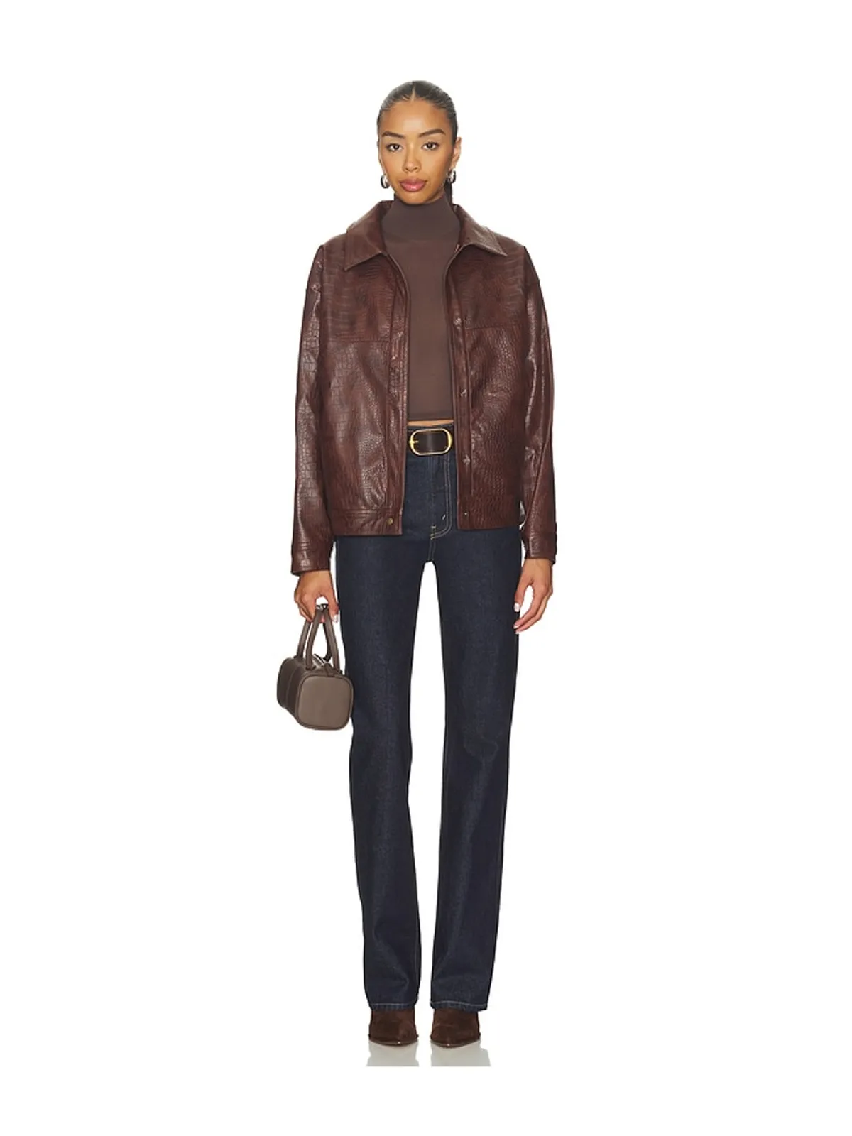 SNDYS WENDY CROC PU LEATHER ジャケット - 画像5