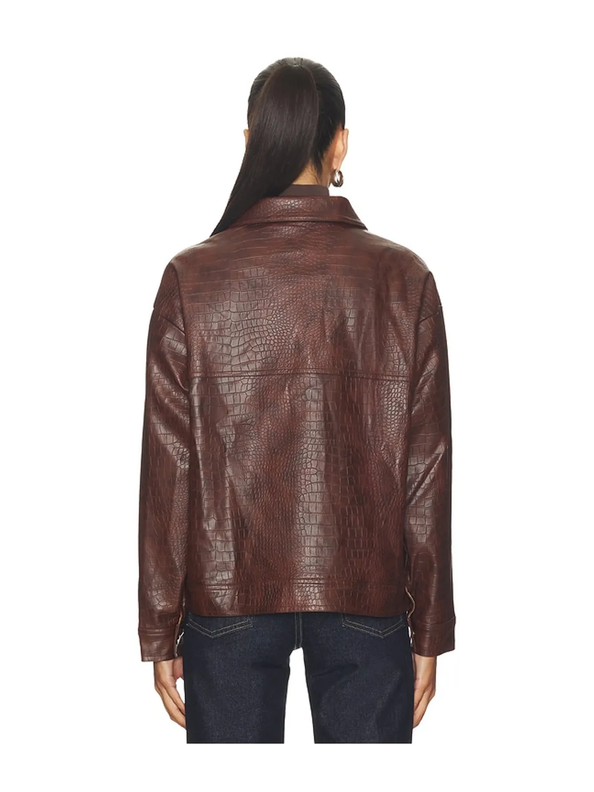 SNDYS WENDY CROC PU LEATHER ジャケット - 画像4
