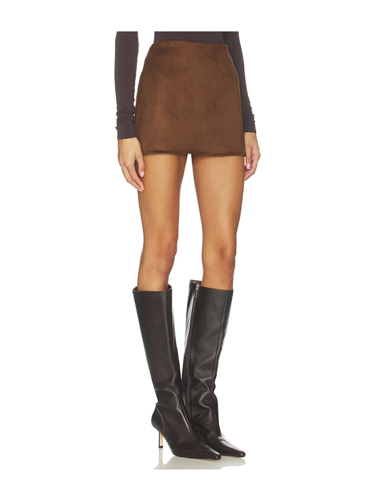 SNDYS JACQUI FAUX SUEDE MINI スカート - 画像2