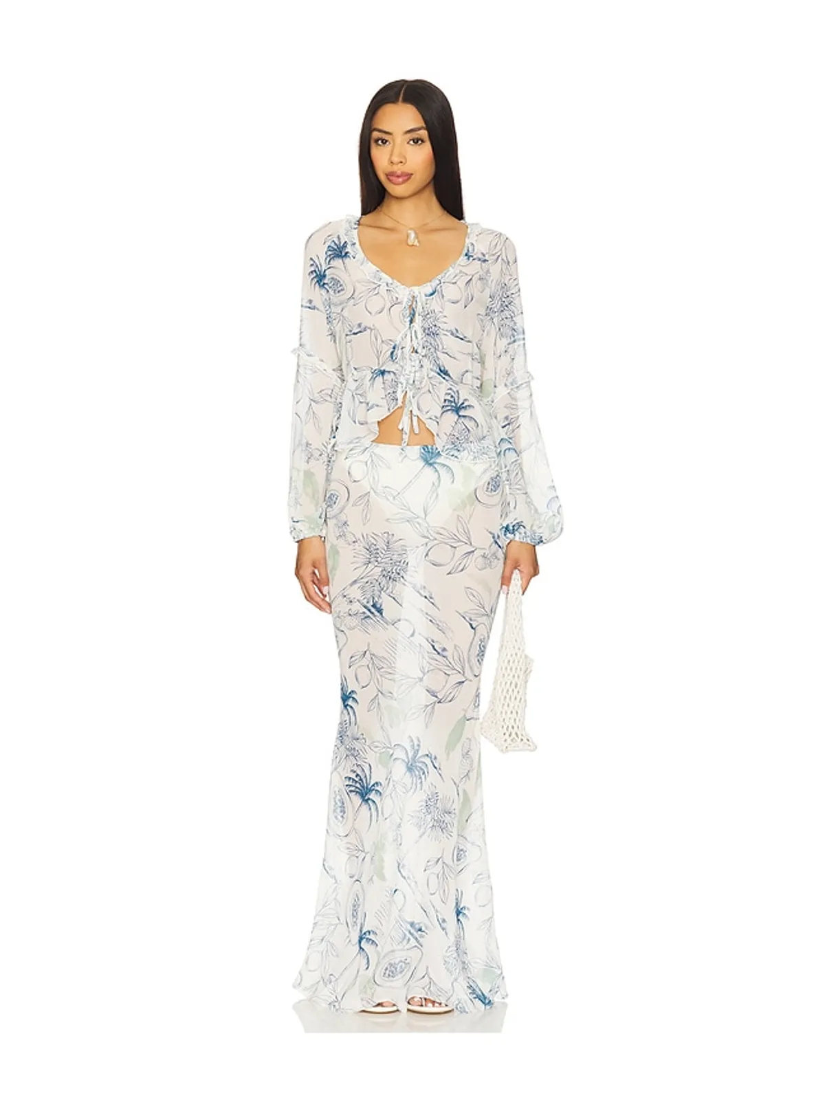 SNDYS ST. IVES スカート - White,Blue. - 画像5