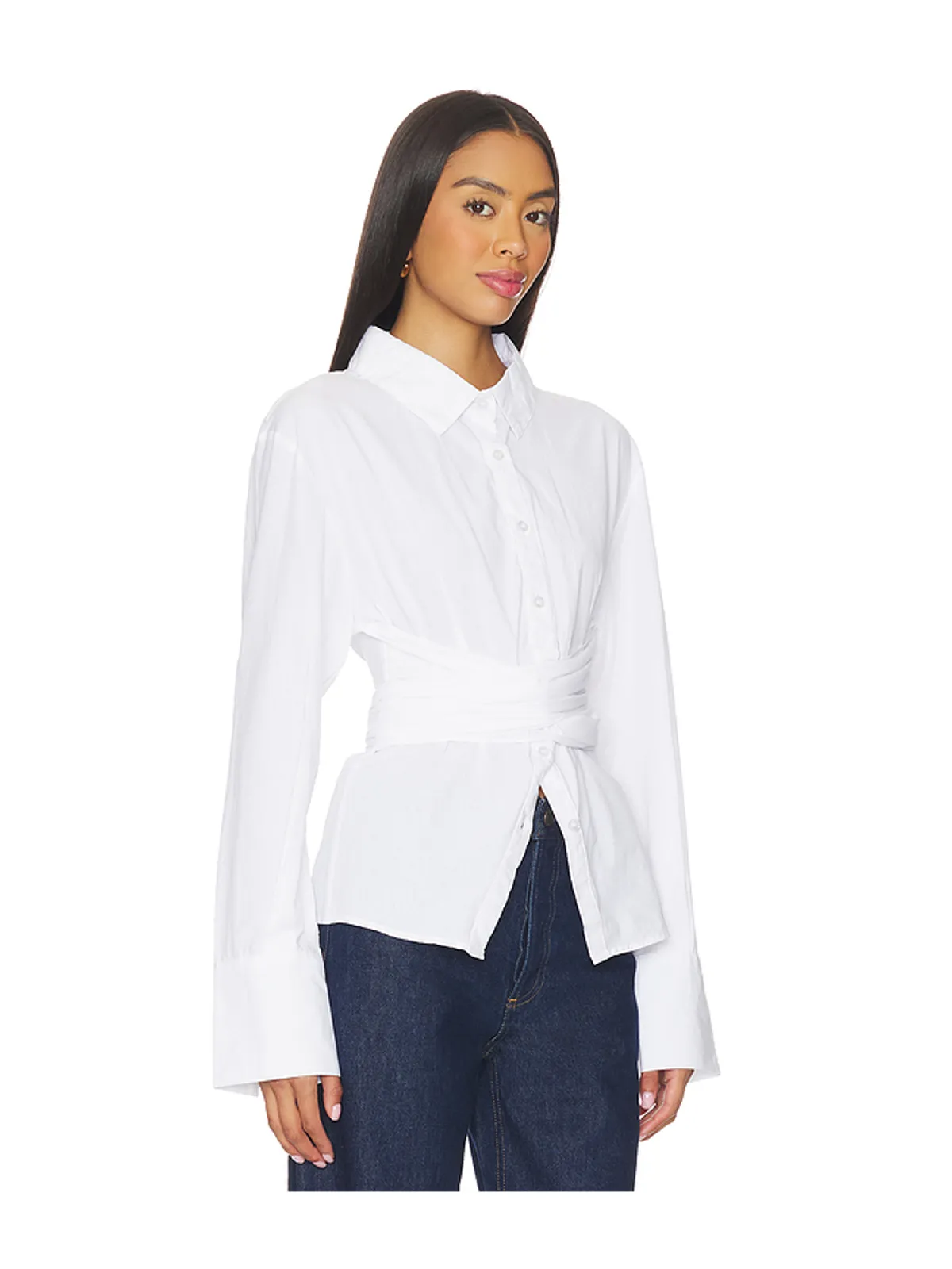 SNDYS TEIGAN CINCHED BUTTON シャツ - 画像2