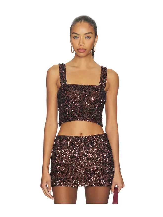 SNDYS SNDYS ASHER SEQUIN CROP トップの商品画像