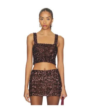 SNDYS ASHER SEQUIN CROP トップ - サムネイル1