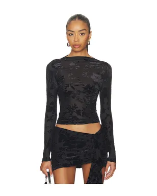 SNDYS LENORA VELVET BURNOUT トップ - サムネイル1