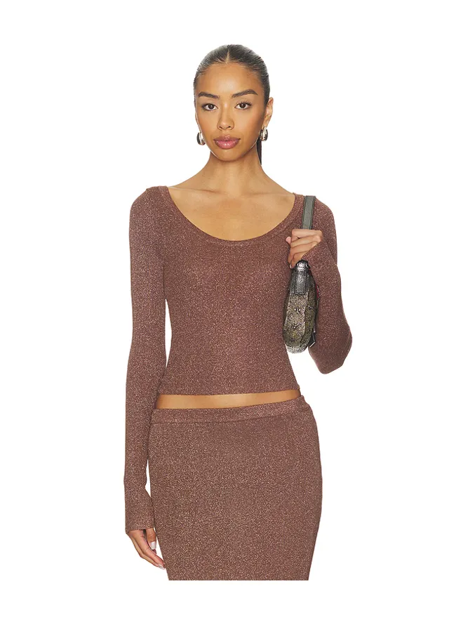 SNDYS SNDYS RUMER LONG SLEEVE KNIT トップの商品画像