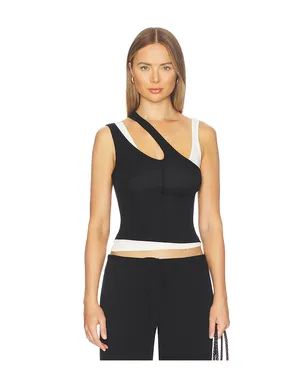 SNDYS ADANA TANK トップ - Black,White. - サムネイル1