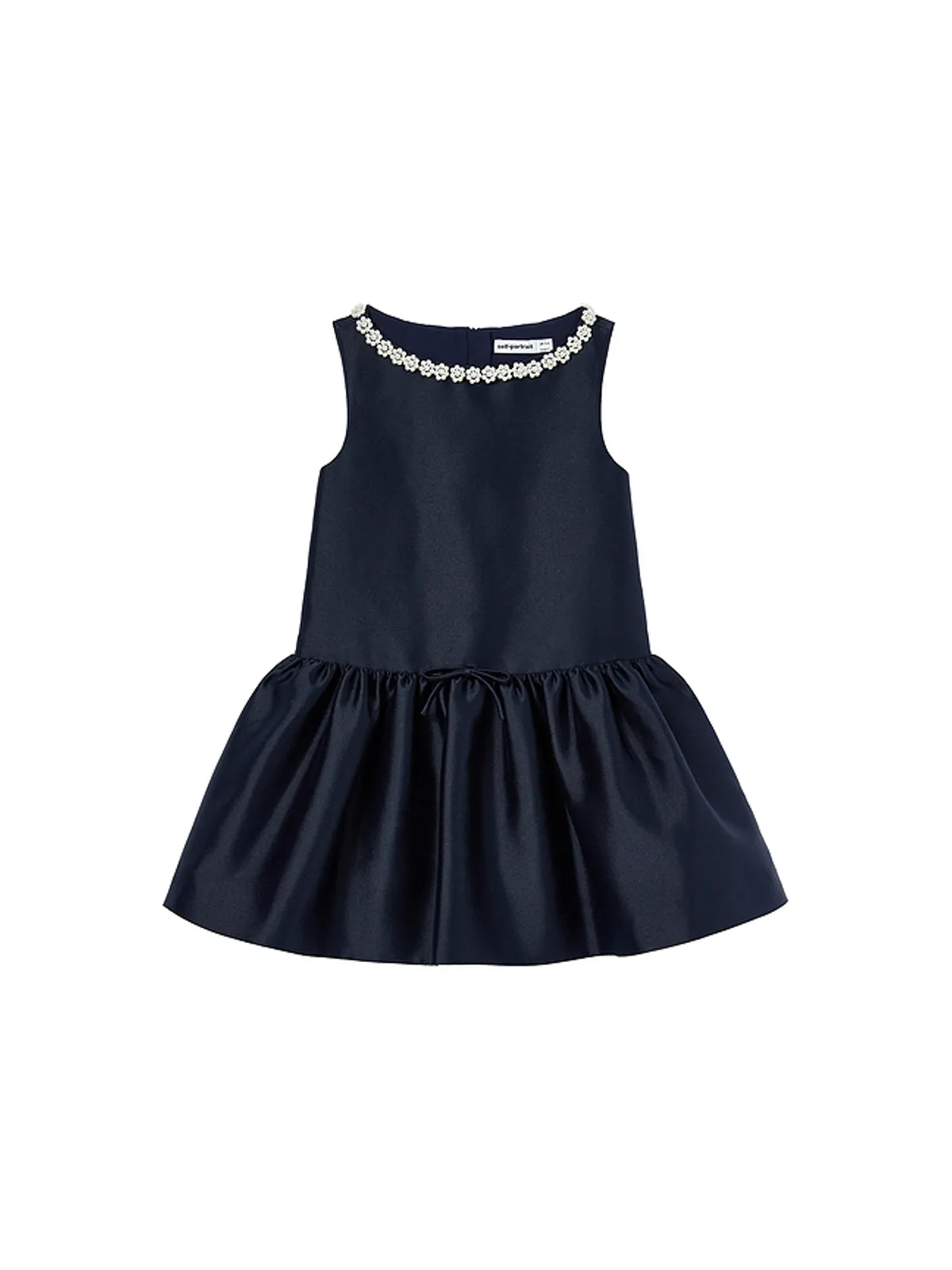 self-portrait Kids Flower Scallop Taffeta Dress - 画像1
