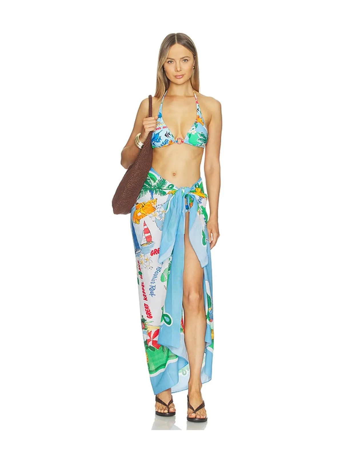 Seafolly VIVA VACATION サロン - Blue,Green. - 画像5