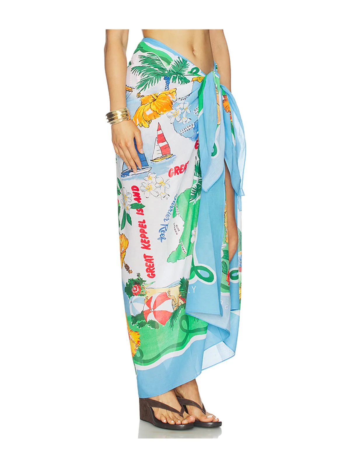Seafolly VIVA VACATION サロン - Blue,Green. - 画像2