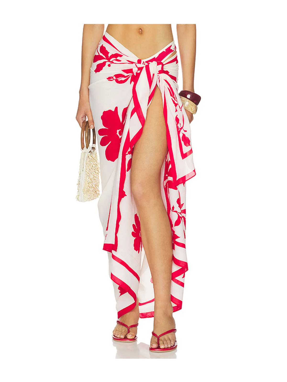 Seafolly MAY FLOWER サロン - Cream,Red. - 画像1