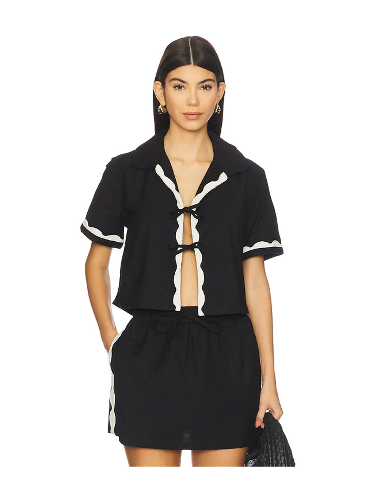 Seafolly TIE FRONT SHIRT リボンフロントシャツ - 画像1