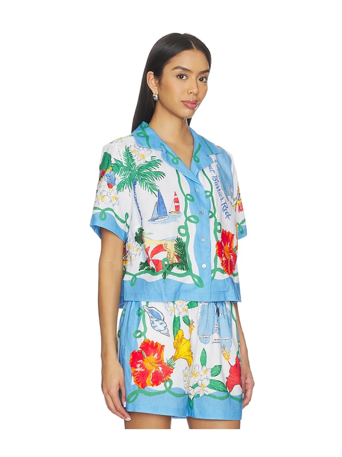 Seafolly VIVA VACATION ボタンアップシャツ - 画像3