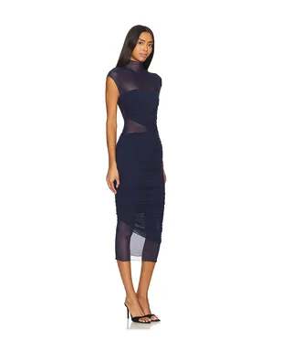 SEROYA TABITHA MESH RUCHED ミディ丈ドレス - サムネイル2