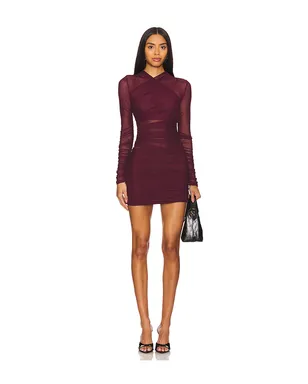 SEROYA MOXEY RUCHED MESH ミニドレス - サムネイル1