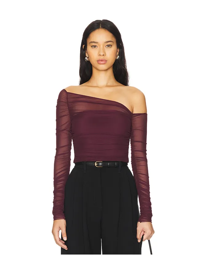 SEROYA SEROYA SHAUNA ASYMETRIC MESH トップの商品画像