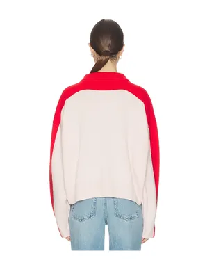 Soft Goat カラーブロックポロシャツ - Pink,Red. - サムネイル3