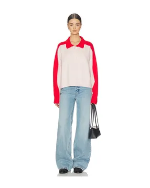 Soft Goat カラーブロックポロシャツ - Pink,Red. - サムネイル4