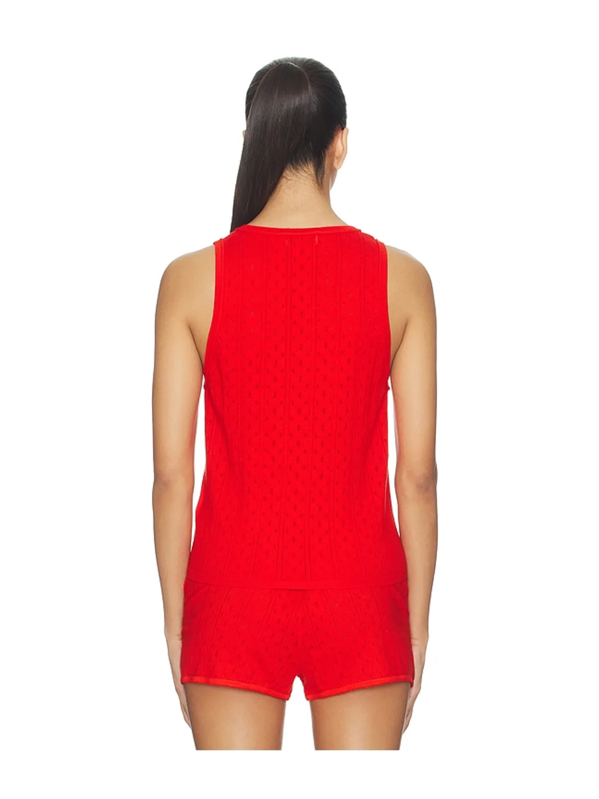 Soft Goat Pointelle Singlet Top - 画像3