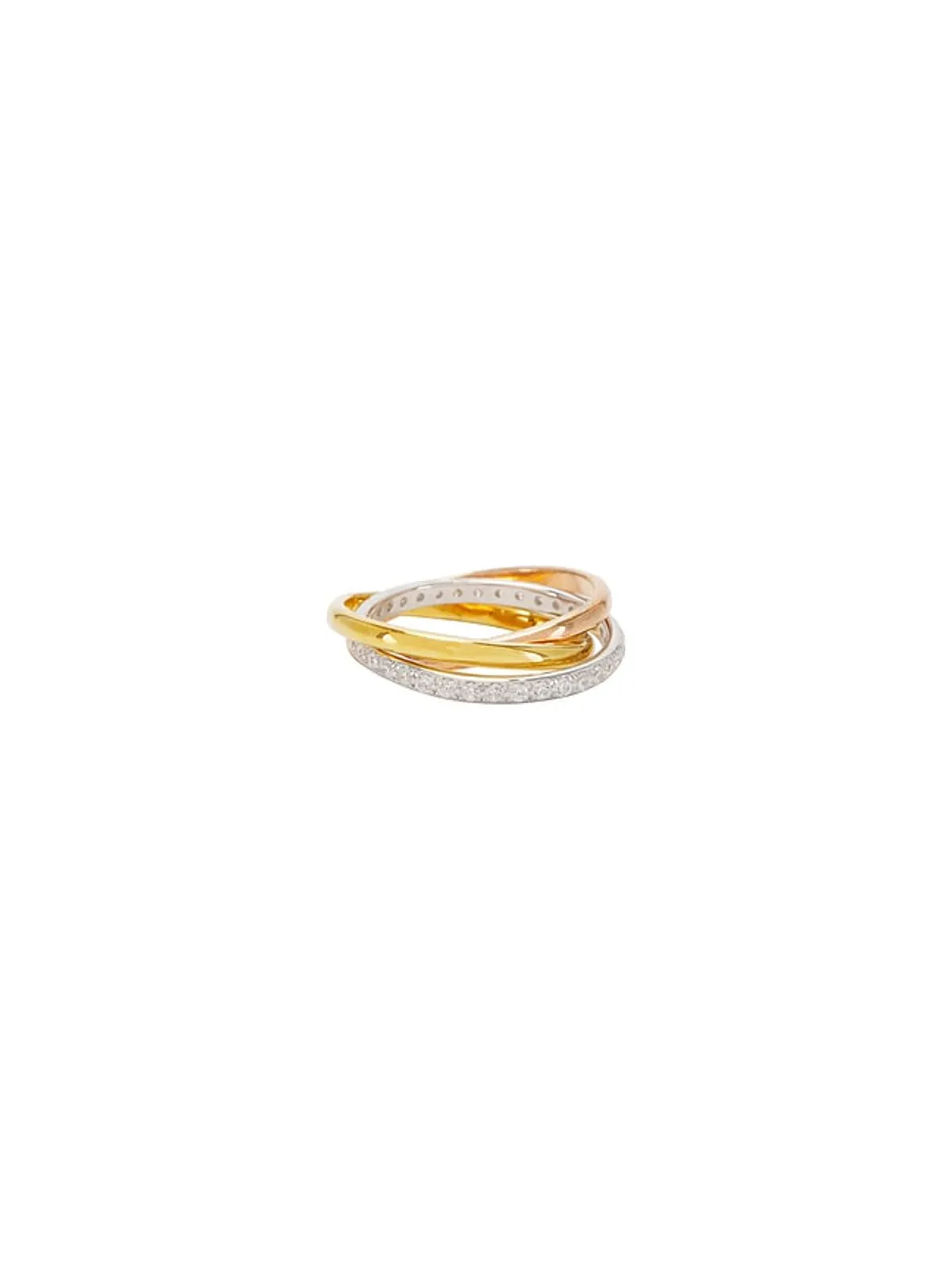 SHASHI VERA PAVE リング - Metallic Gold,Metallic Silver. - 画像3