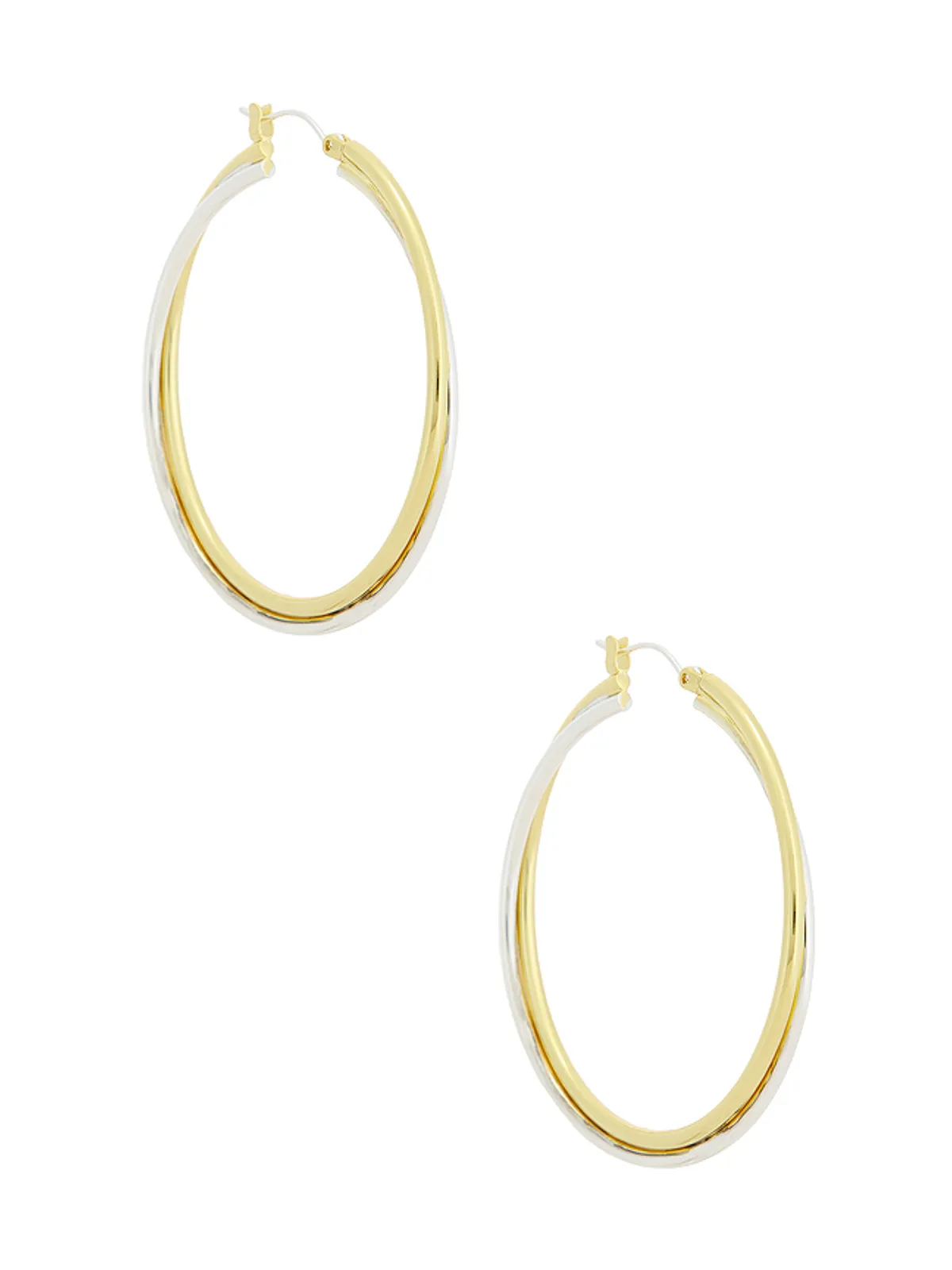 SHASHI VERA イヤリング - Metallic Gold,Metallic Silver. - 画像1