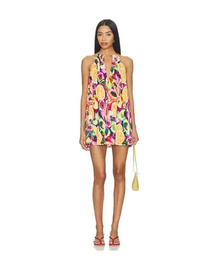 Show Me Your Mumu LUCILLE ドレス - Orange, Pink. - サムネイル1