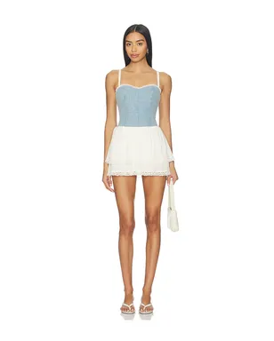 Show Me Your Mumu GENEVA ドレス - Baby Blue,Cream. - サムネイル1