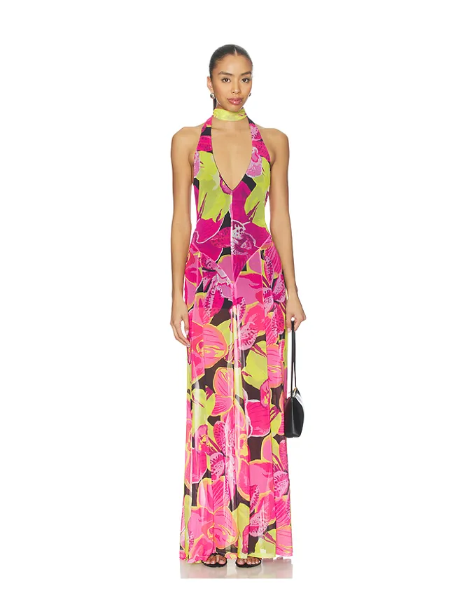Show Me Your Mumu Show Me Your Mumu KATIA ドレス - Fuschia,Green.の商品画像
