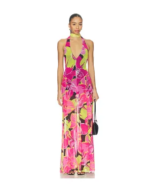Show Me Your Mumu KATIA ドレス - Fuschia,Green. - サムネイル1