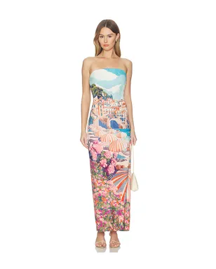 Show Me Your Mumu TAYLOR チューブドレス - Blue,Blush. - サムネイル1