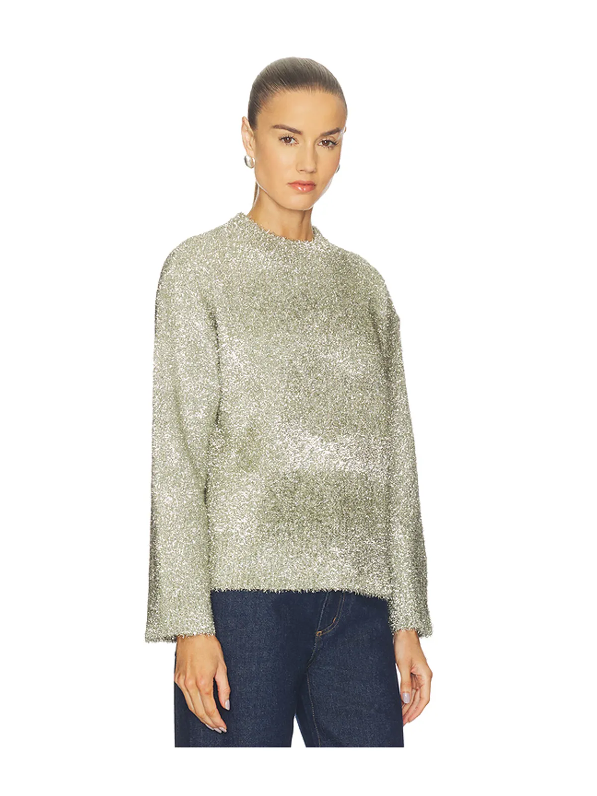 SIMONMILLER CHER TINSEL KNIT セーター - Metallic Silver, grey. - 画像2