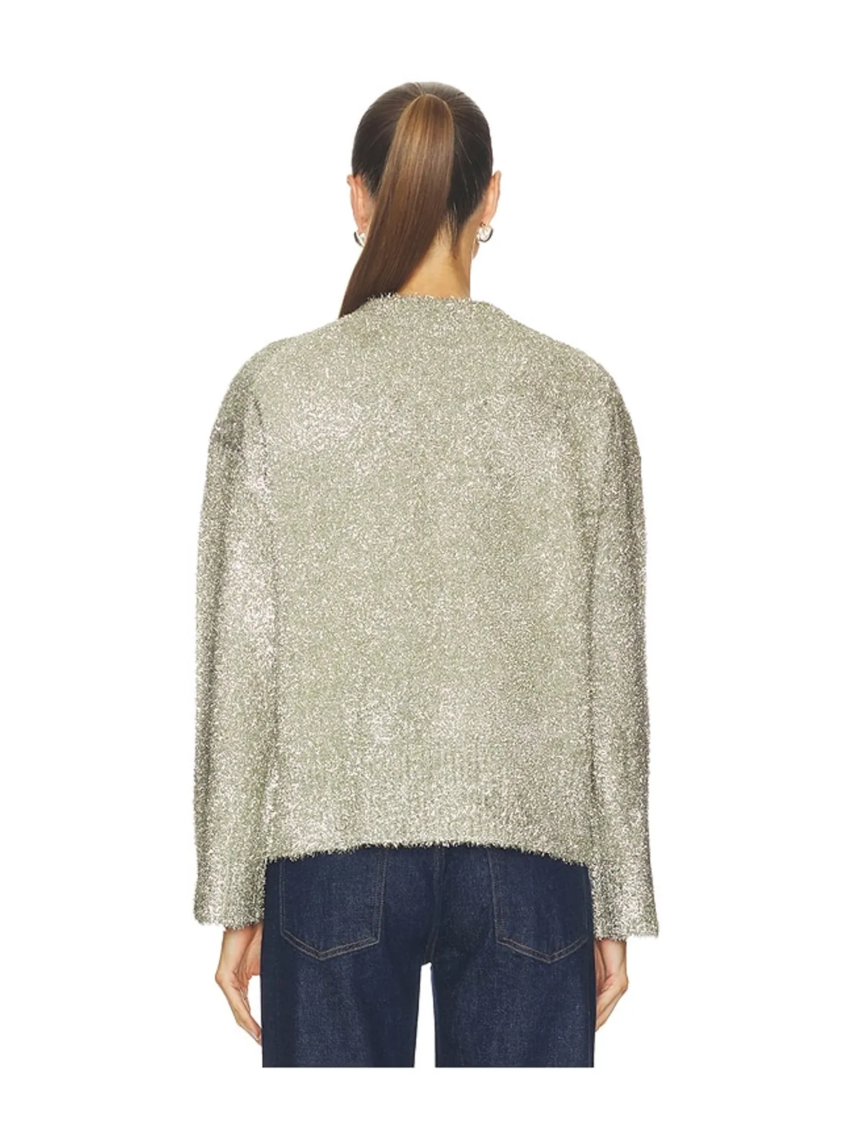 SIMONMILLER CHER TINSEL KNIT セーター - Metallic Silver, grey. - 画像3