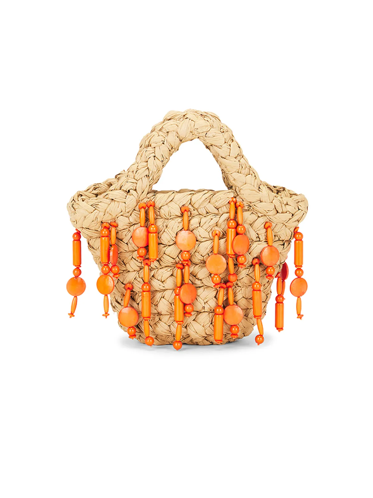SIMONMILLER BEADED MERCADO ミニトートバッグ - Beige,Orange. - 画像1