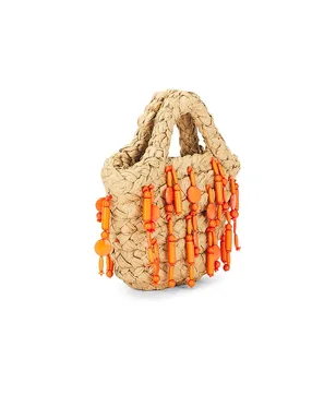 SIMONMILLER BEADED MERCADO ミニトートバッグ - Beige,Orange. - サムネイル3