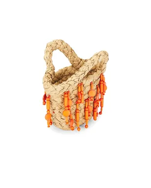 SIMONMILLER BEADED MERCADO ミニトートバッグ - Beige,Orange. - サムネイル4