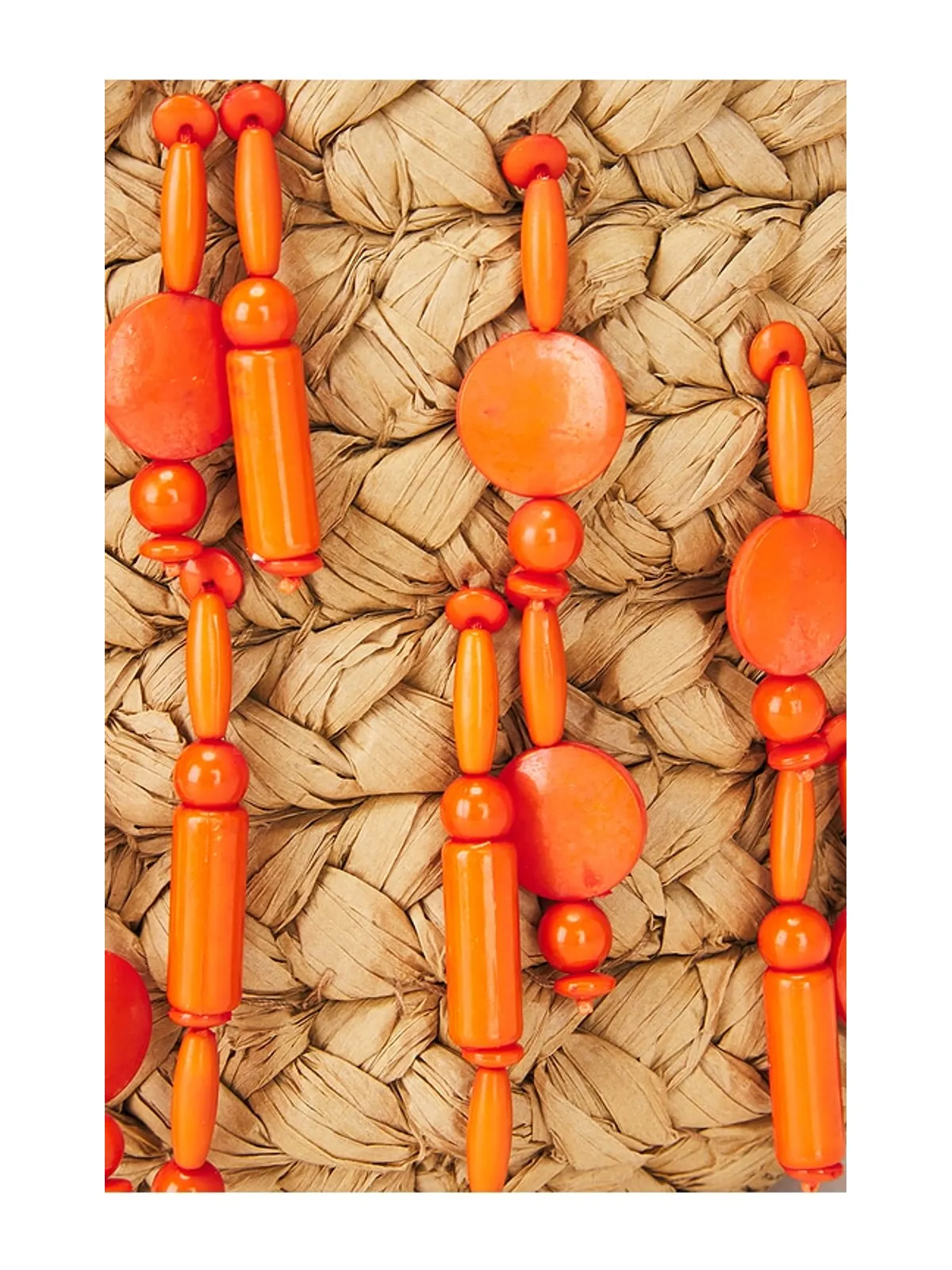 SIMONMILLER BEADED MERCADO ミニトートバッグ - Beige,Orange. - 画像6